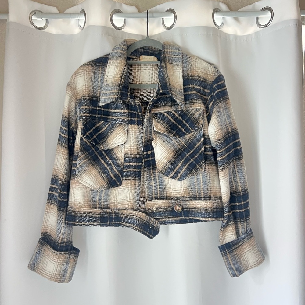 ALTARD STATE Plaid Cropped Jacket